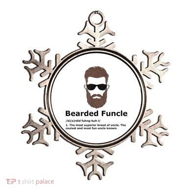 Mens Bearded Funcle Funny Uncle Definition Ornament