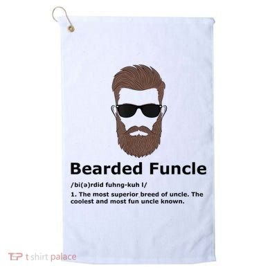Mens Bearded Funcle Funny Uncle Definition Golf Towel