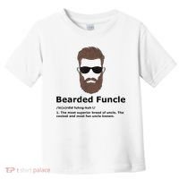 Mens Bearded Funcle Funny Uncle Definition Toddler T-Shirt thumb 0