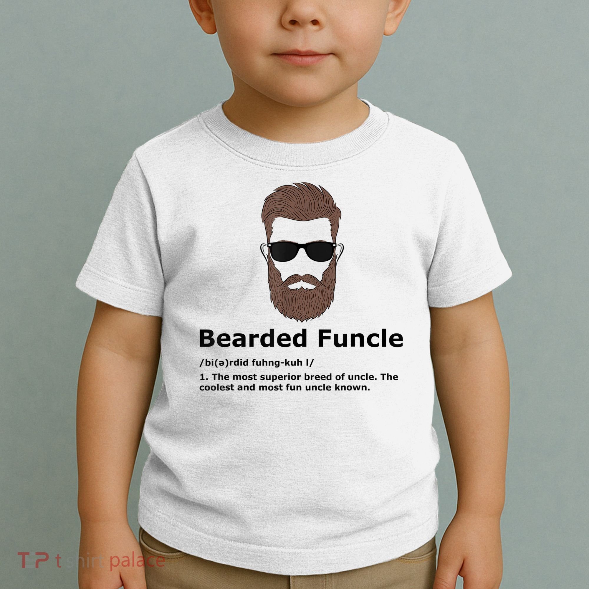 Mens Bearded Funcle Funny Uncle Definition Toddler T-Shirt