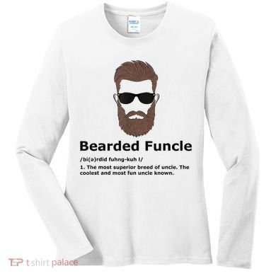 Mens Bearded Funcle Funny Uncle Definition Women's Long Sleeve Shirt
