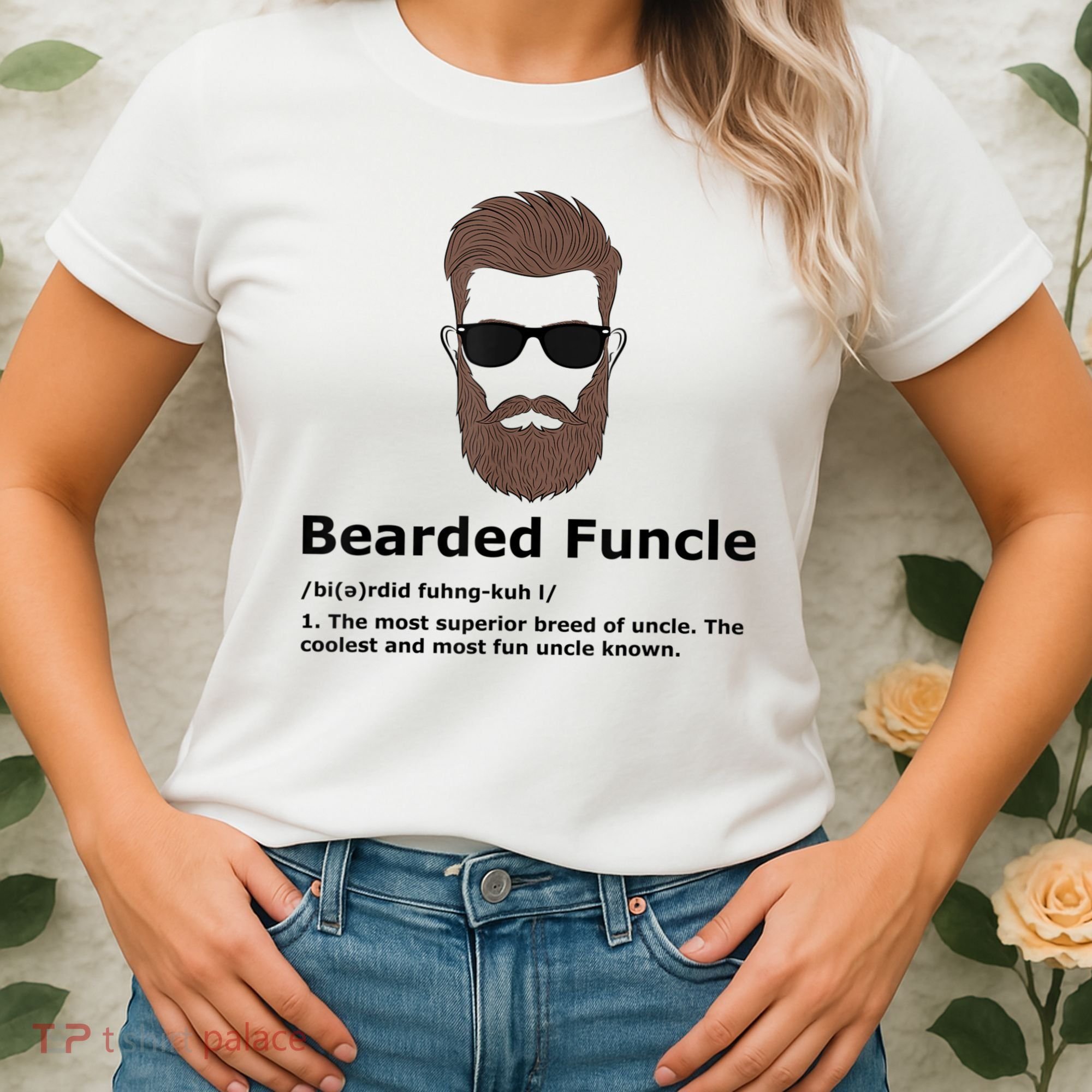 Mens Bearded Funcle Funny Uncle Definition Women's T-Shirt