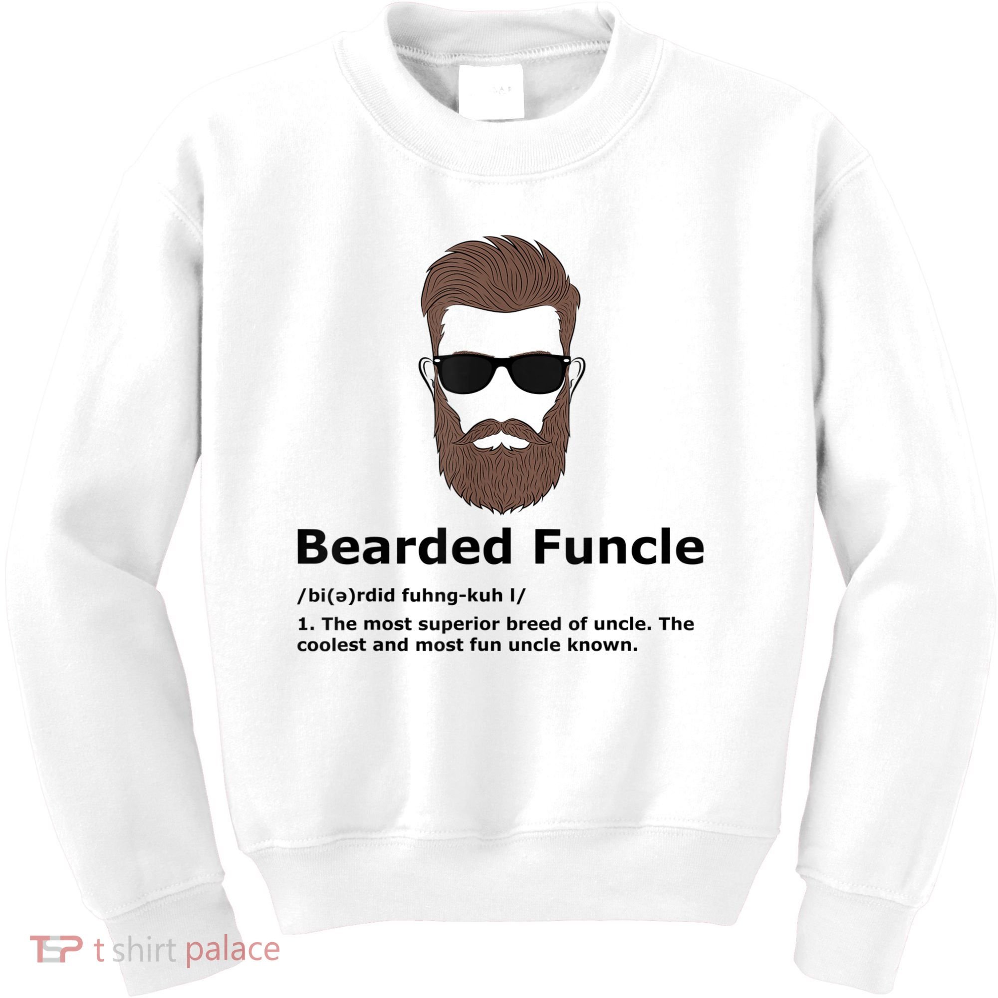 Mens Bearded Funcle Funny Uncle Definition Kids Sweatshirt