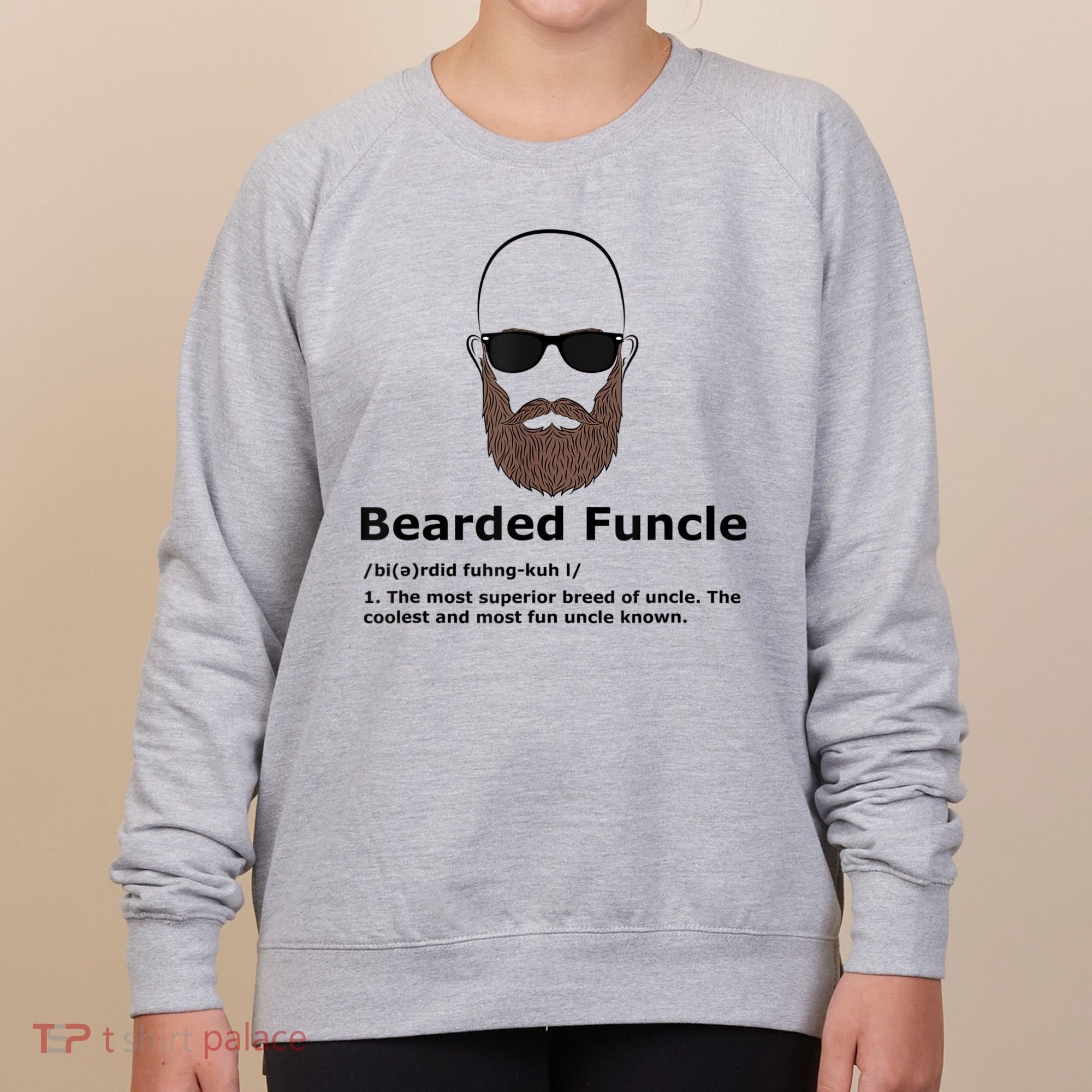 Mens Bearded Funcle Funny Bald Uncle Definition Women's Sweatshirt