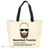 Mens Bearded Funcle Funny Bald Uncle Definition Tote Bag thumb 0