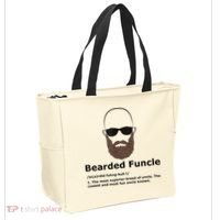 Mens Bearded Funcle Funny Bald Uncle Definition Tote Bag thumb 2