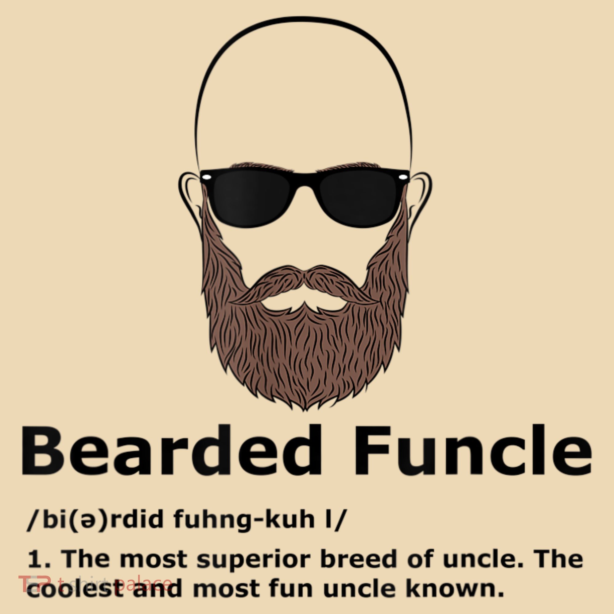 Mens Bearded Funcle Funny Bald Uncle Definition Tote Bag