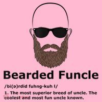 Mens Bearded Funcle Funny Bald Uncle Definition Coaster thumb 2
