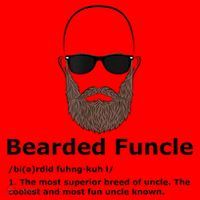 Mens Bearded Funcle Funny Bald Uncle Definition Santa Hat thumb 1