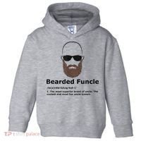 Mens Bearded Funcle Funny Bald Uncle Definition Toddler Hoodie thumb 0