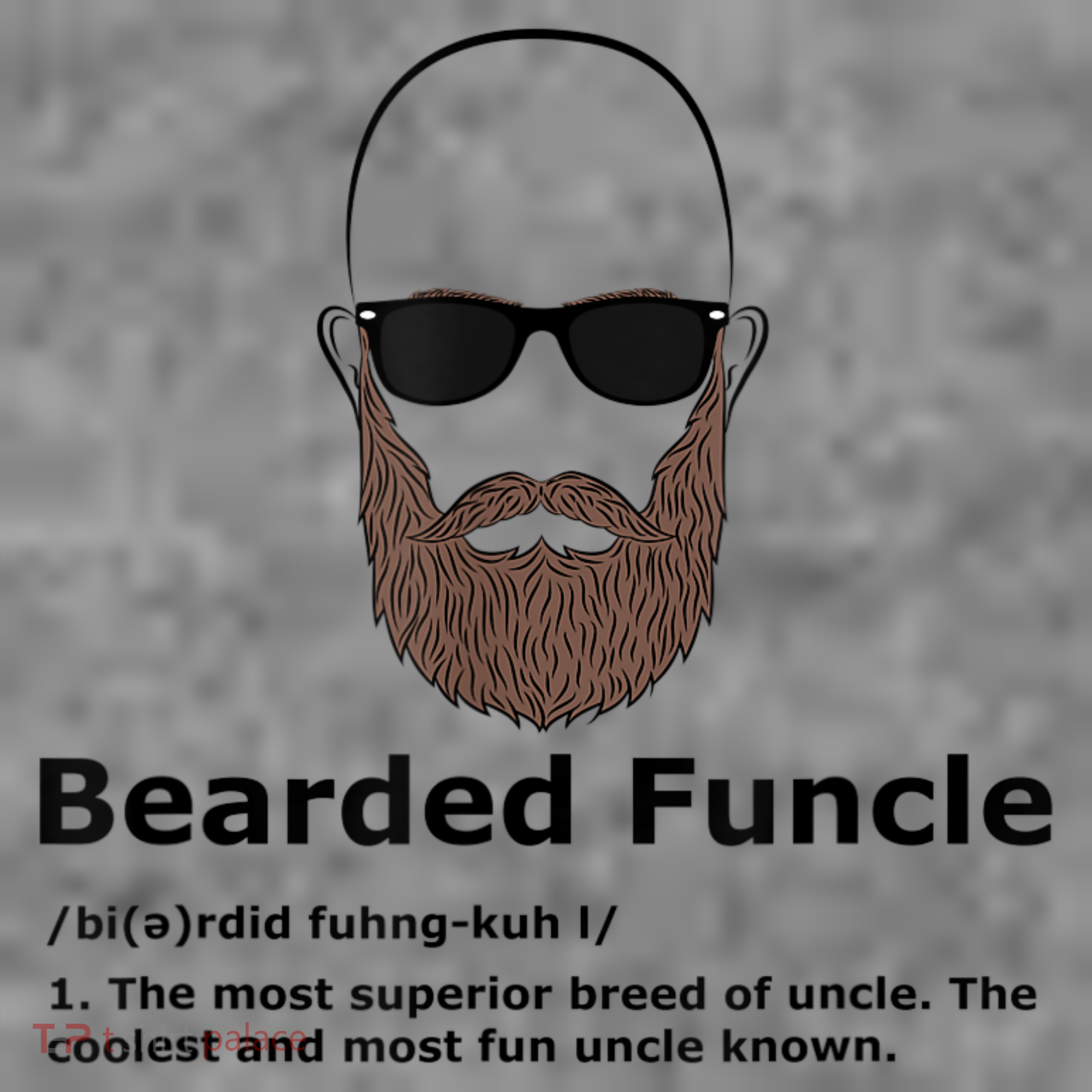 Mens Bearded Funcle Funny Bald Uncle Definition Toddler Hoodie
