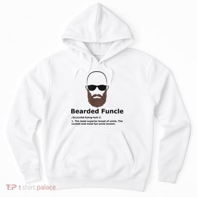 Mens Bearded Funcle Funny Bald Uncle Definition Hoodie