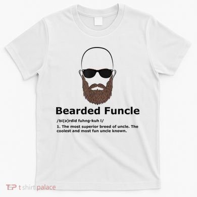 Mens Bearded Funcle Funny Bald Uncle Definition T-Shirt
