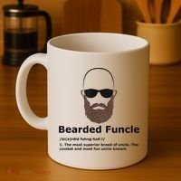 Mens Bearded Funcle Funny Bald Uncle Definition Coffee Mug thumb 4