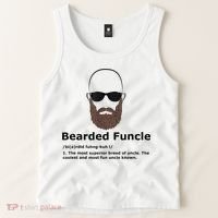 Mens Bearded Funcle Funny Bald Uncle Definition Tank Top thumb 2