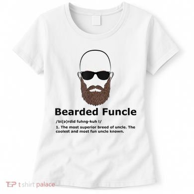 Mens Bearded Funcle Funny Bald Uncle Definition Women's T-Shirt