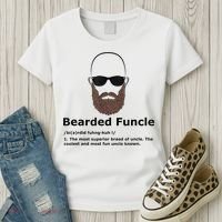 Mens Bearded Funcle Funny Bald Uncle Definition Women's T-Shirt thumb 3