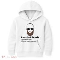Mens Bearded Funcle Funny Bald Uncle Definition Kids Hoodie thumb 0