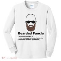 Mens Bearded Funcle Funny Bald Uncle Definition Kids Long Sleeve Shirt thumb 0