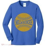Milwaukee Baseball Fan Kids Long Sleeve Shirt thumb 0