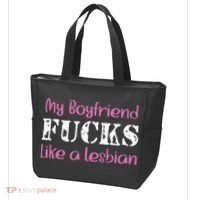 My Boyfriend Fucks Like A Lesbian Tote Bag thumb 3