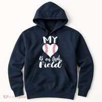 My Love Is On The Field Baseball Hoodie thumb 0