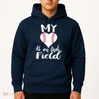 My Love Is On The Field Baseball Hoodie thumb 2