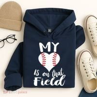My Love Is On The Field Baseball Hoodie thumb 4