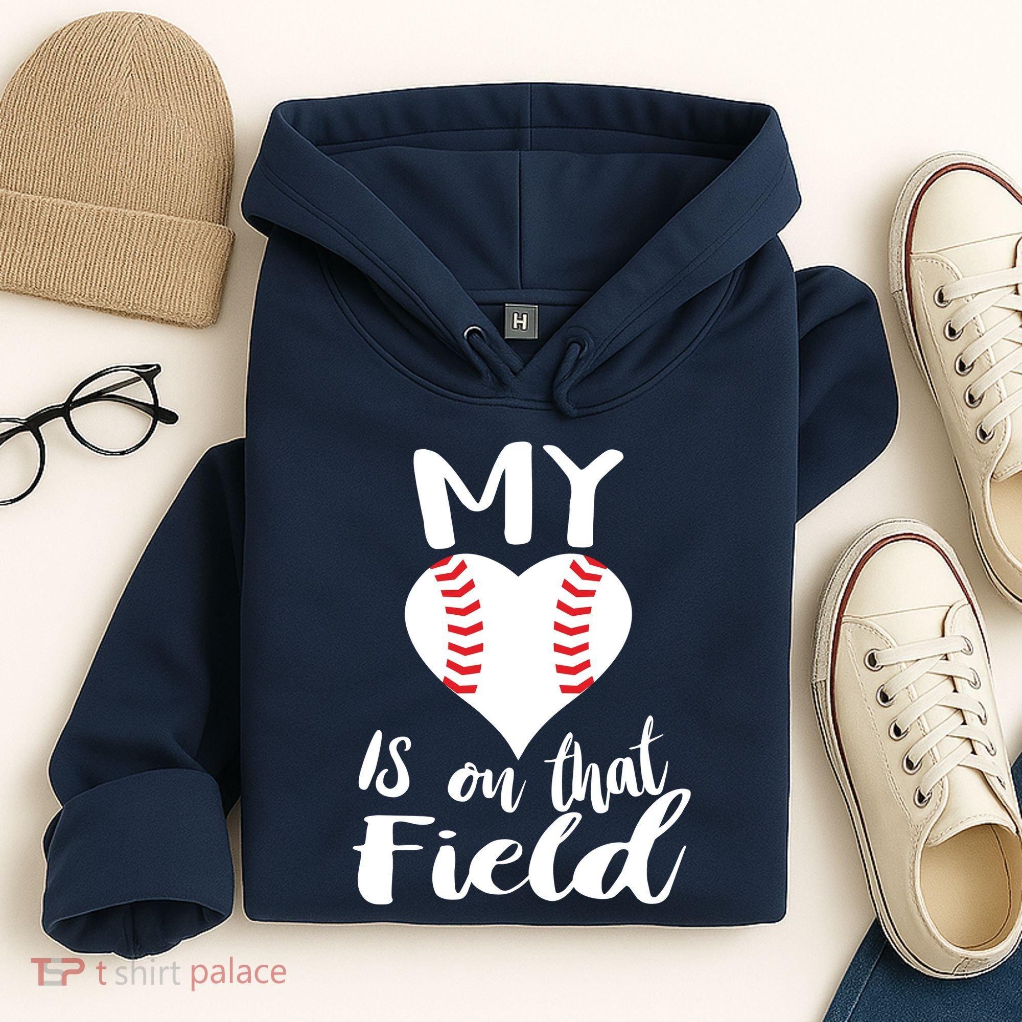 My Love Is On The Field Baseball Hoodie
