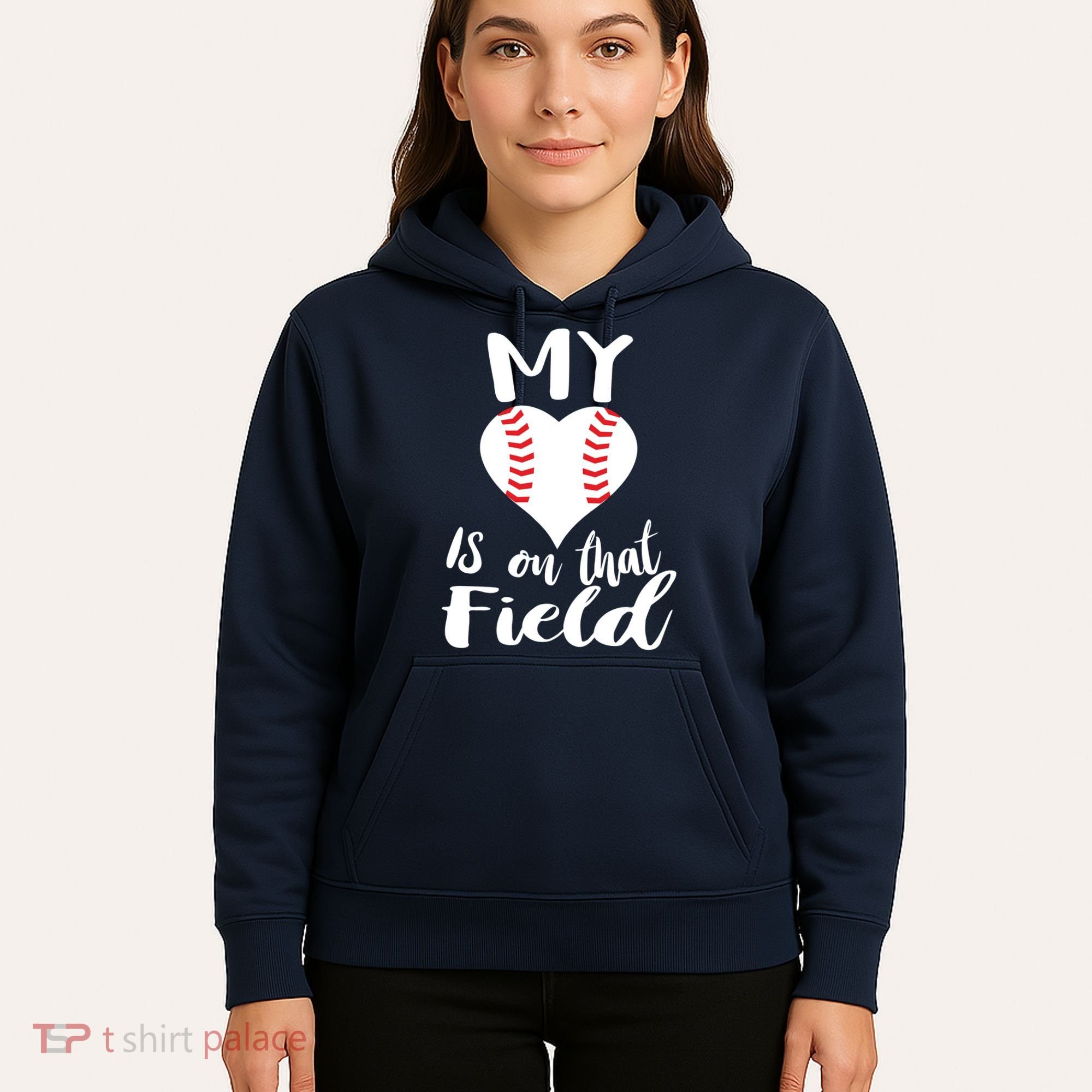 My Love Is On The Field Baseball Hoodie