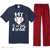 My Love Is On The Field Baseball Pajama Set thumb 0
