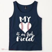 My Love Is On The Field Baseball Tank Top thumb 2
