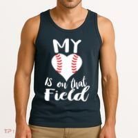 My Love Is On The Field Baseball Tank Top thumb 3