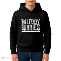 Muddy Buddies Funny Mud Runner Mudder Mud Team Kids Hoodie thumb 4