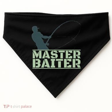 Master Baiter For Fishing Funny USA-Made Doggie Bandana