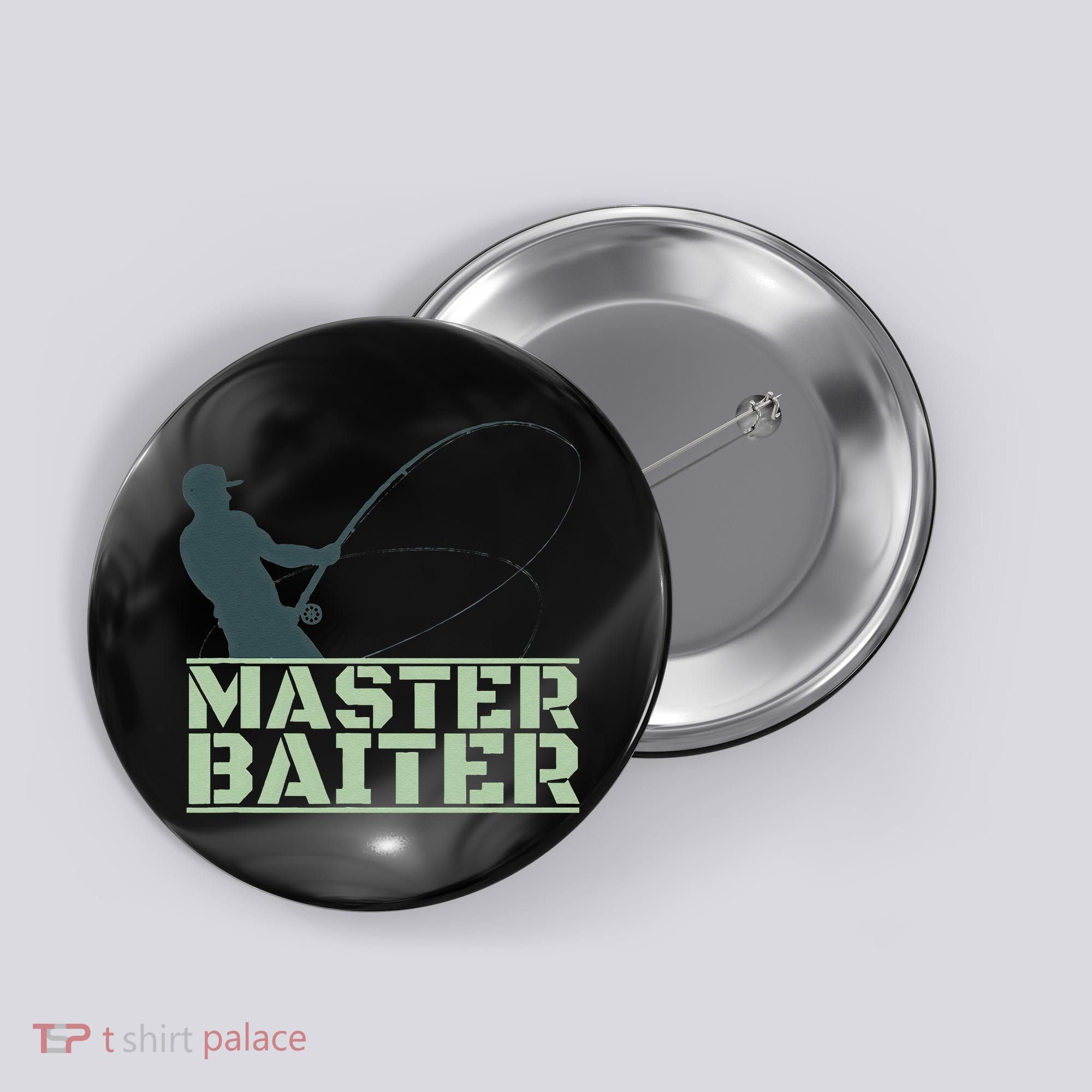 Master Baiter For Fishing Funny Button
