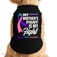 My Brother's Fight Is My Fight Thyroid Cancer Awareness Cute Gift Doggie Tank thumb 0