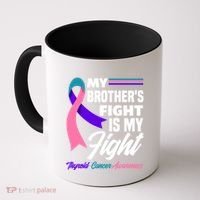 My Brother's Fight Is My Fight Thyroid Cancer Awareness Cute Gift Coffee Mug thumb 0