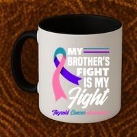 My Brother's Fight Is My Fight Thyroid Cancer Awareness Cute Gift Coffee Mug thumb 2