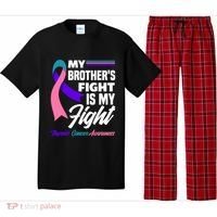 My Brother's Fight Is My Fight Thyroid Cancer Awareness Cute Gift Pajama Set thumb 0
