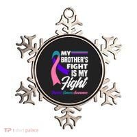 My Brother's Fight Is My Fight Thyroid Cancer Awareness Cute Gift Ornament thumb 0