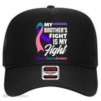 My Brother's Fight Is My Fight Thyroid Cancer Awareness Cute Gift Hat thumb 0