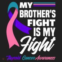 My Brother's Fight Is My Fight Thyroid Cancer Awareness Cute Gift Golf Towel thumb 3