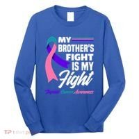 My Brother's Fight Is My Fight Thyroid Cancer Awareness Cute Gift Long Sleeve Shirt thumb 0
