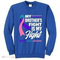 My Brother's Fight Is My Fight Thyroid Cancer Awareness Cute Gift Sweatshirt thumb 0