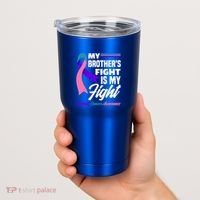 My Brother's Fight Is My Fight Thyroid Cancer Awareness Cute Gift Tumbler thumb 2