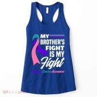 My Brother's Fight Is My Fight Thyroid Cancer Awareness Cute Gift Women's Tank Top thumb 0