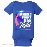 My Brother's Fight Is My Fight Thyroid Cancer Awareness Cute Gift Baby Bodysuit thumb 0