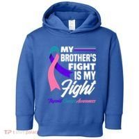 My Brother's Fight Is My Fight Thyroid Cancer Awareness Cute Gift Toddler Hoodie thumb 0
