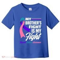 My Brother's Fight Is My Fight Thyroid Cancer Awareness Cute Gift Toddler T-Shirt thumb 0